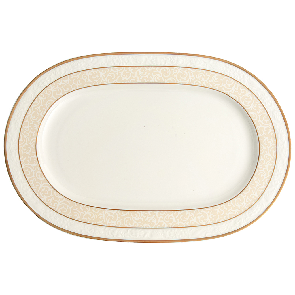 Ivoire -  Platte oval 353 x 244 x 43 mm