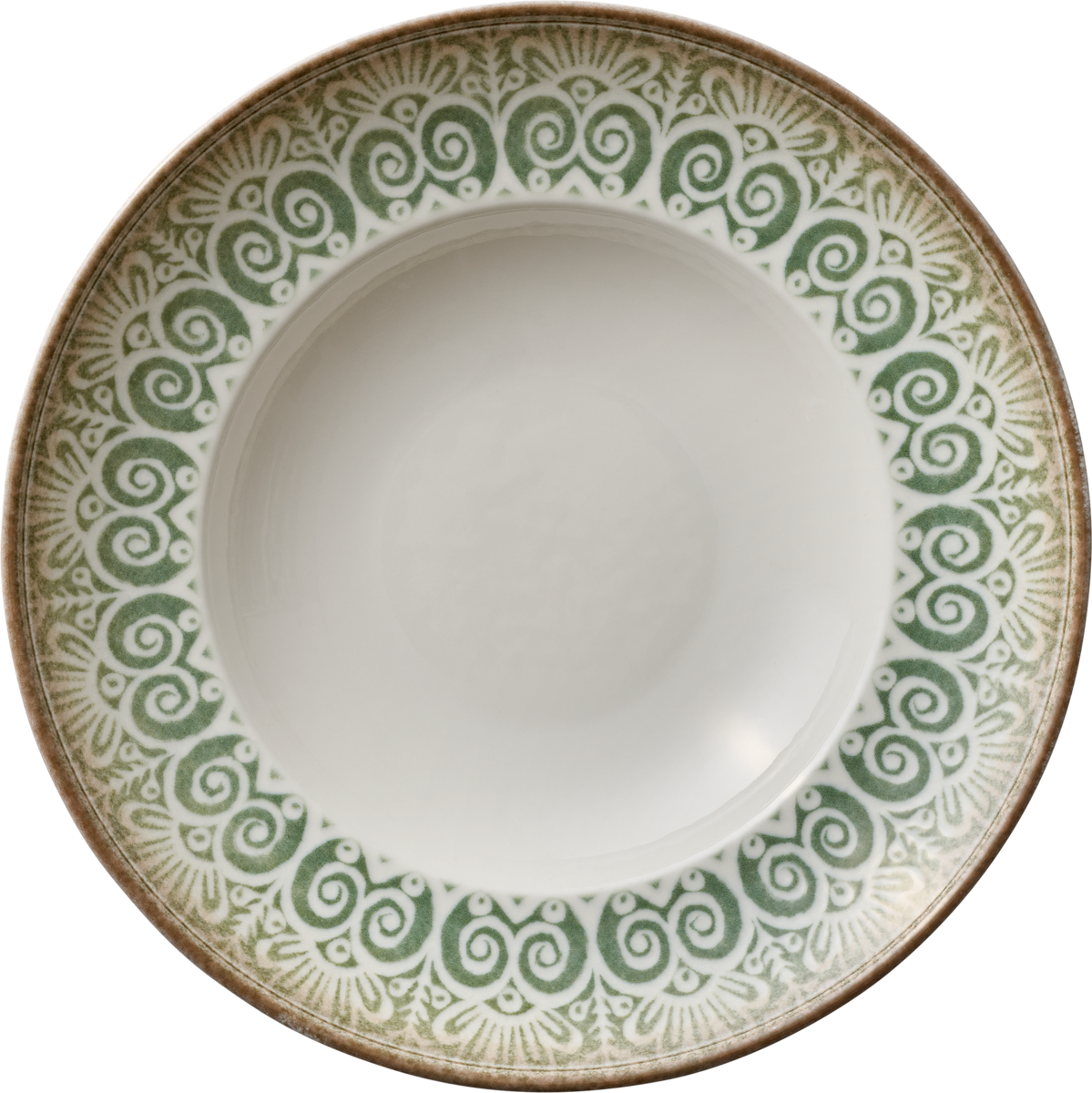Soulmate - Teller tief rund Fahne jade 27cm