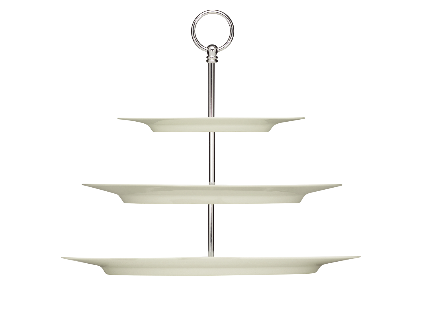 Purity - Etagere Platte oval Fahne, 3-fach, komplett
