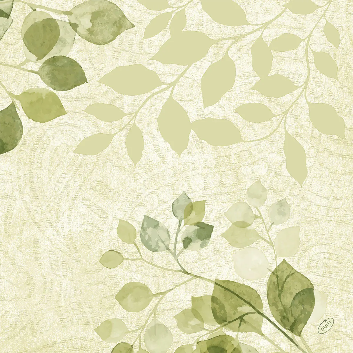 BIO Dunisoft Servietten - Paisley Leaves, 40 x 40 cm, 1/4 Falz