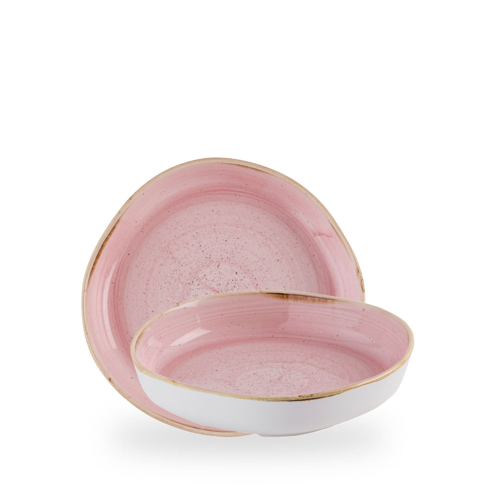 Churchill Stonecast Petal Pink Teller Tief Mit Steilrand Organic 23 cm