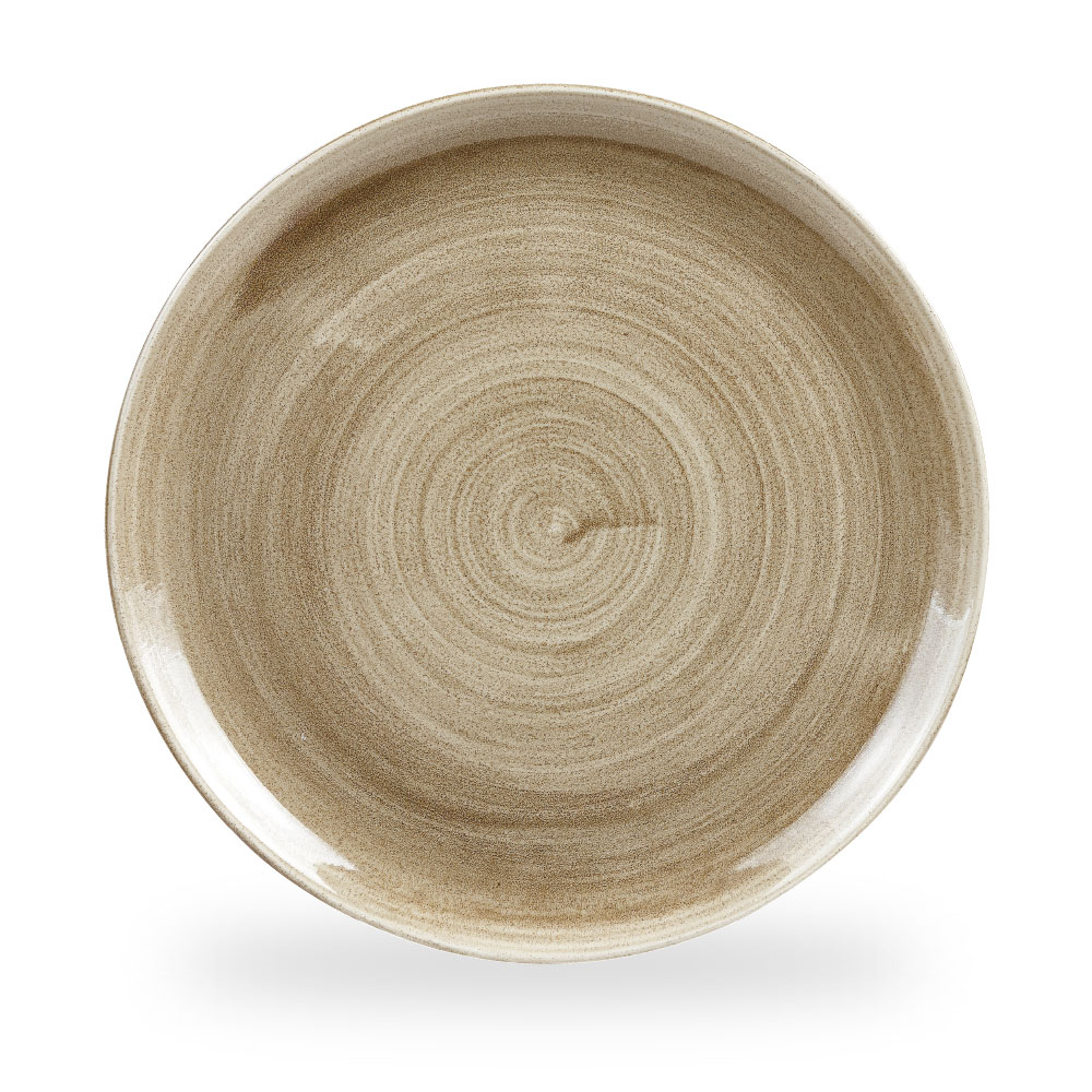 Churchill Stonecast Patina Antique Taupe Teller Flach Coup 32,4 cm