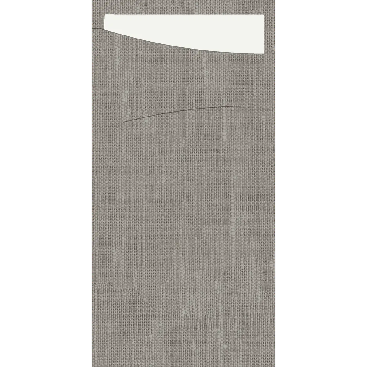 Sacchetto BIO Dunisoft, granite grey, Serviette weiß, 230 x 115 mm