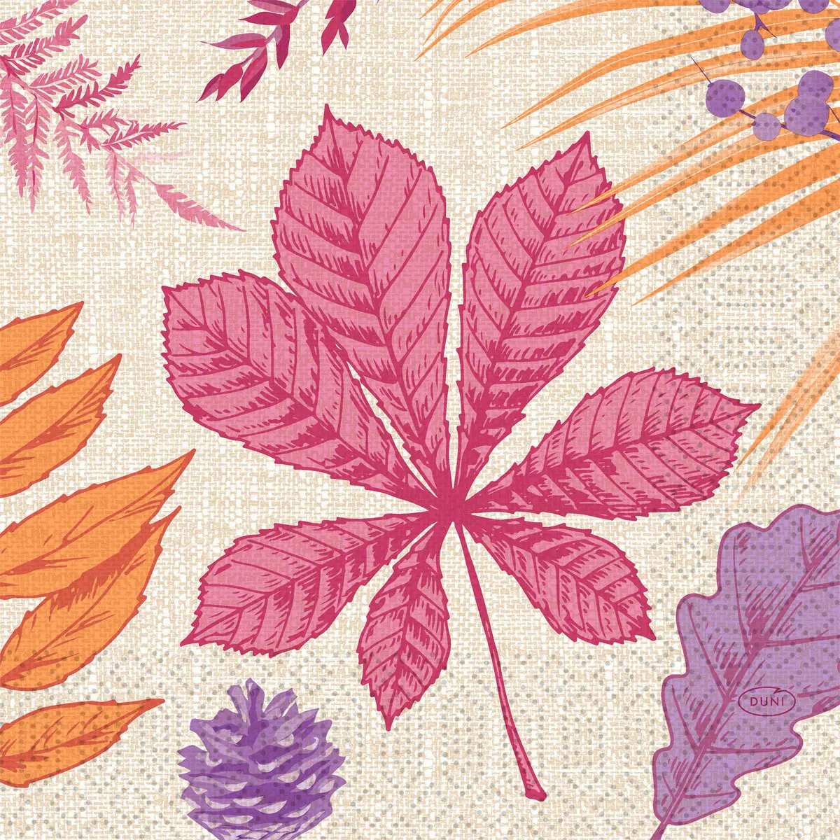 Zelltuchservietten - Bright Autumn, 33 x 33 cm, 3-lagig 1/4 Falz