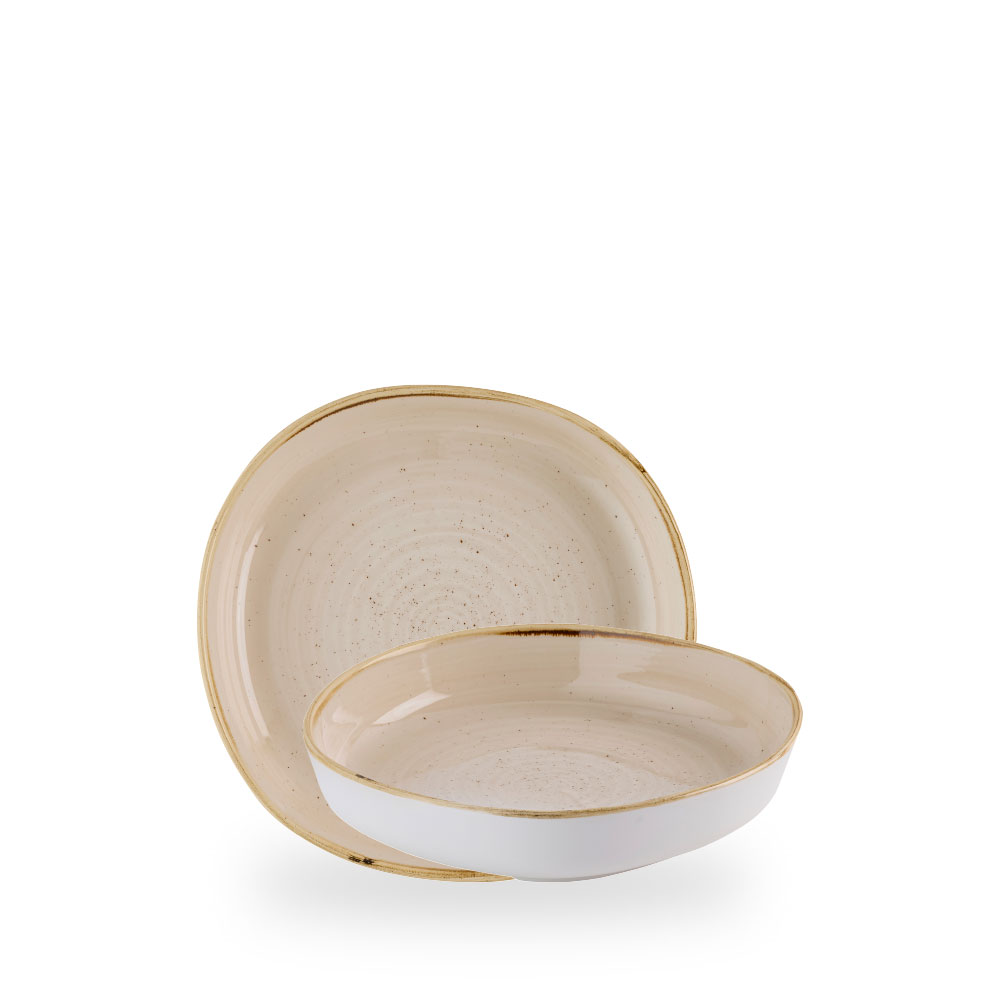 Churchill Stonecast Nutmeg Cream Teller Tief Mit Steilrand Organic 20 cm
