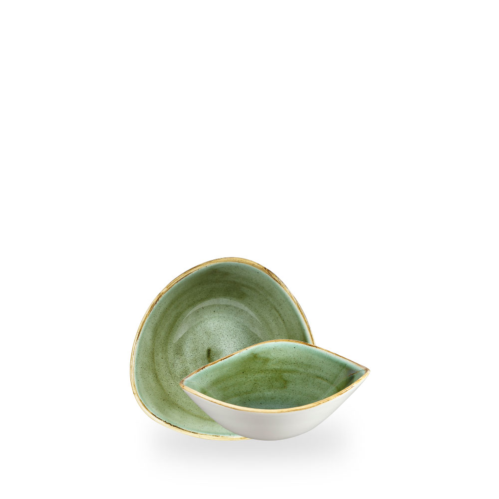 Churchill Stonecast Samphire Green Bowl Dreieck.15,3 cm, 26Cl