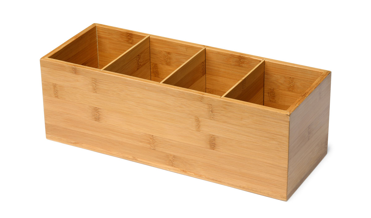 Servietten - Besteckspender aus Bambus, 36 x 14 cm 