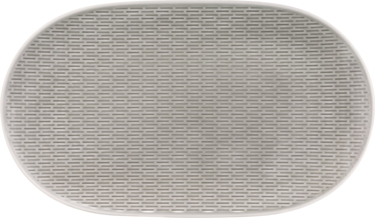 Scope glow GRAY - Platte oval coup Struktur 37 x 22 cm