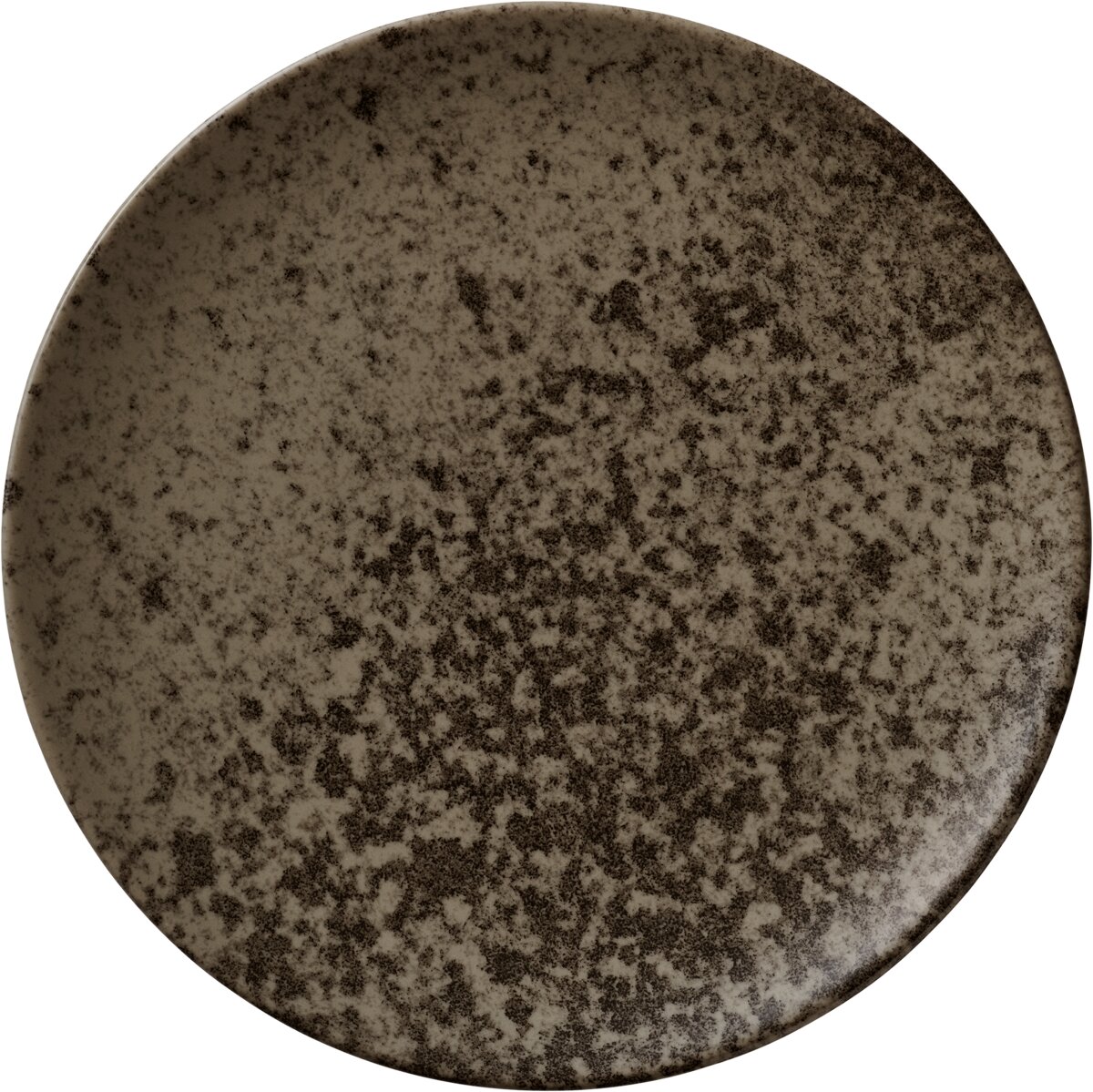 Sandstone Dark Brown - Teller flach rund coup, 17 cm