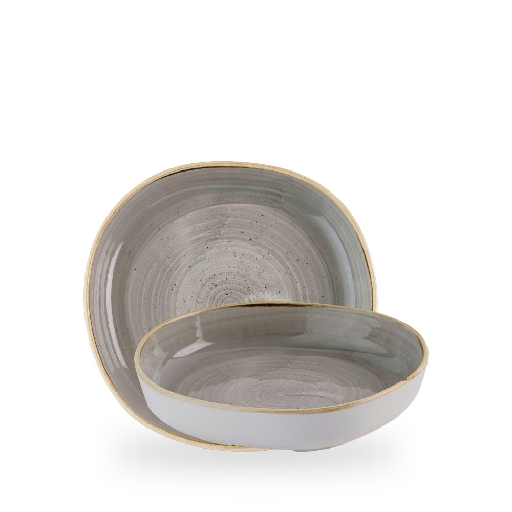 Churchill Stonecast Grey Teller Tief Mit Steilrand Organic 23 cm