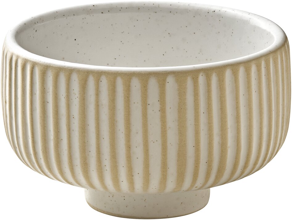 Nara White - Schälchen rund Relief, weiß, 8 cm, 0.12 ltr.