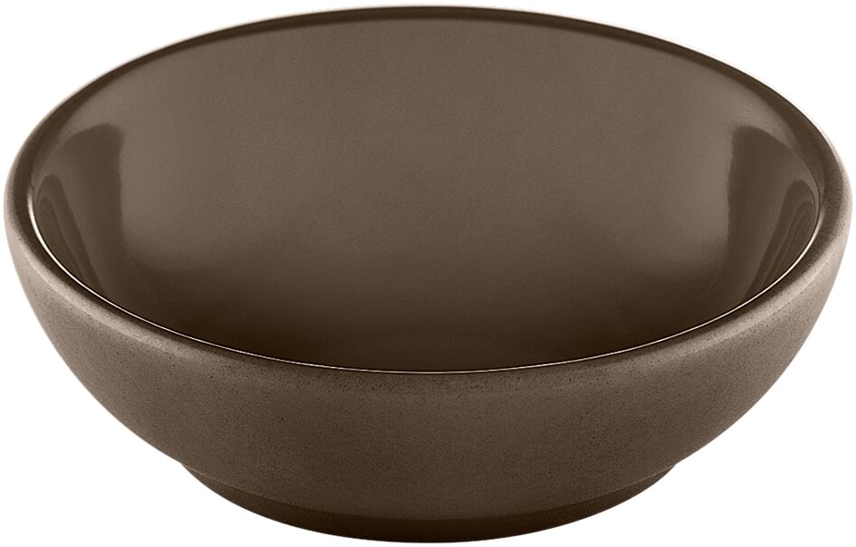 Sandstone Dark Brown uni - Schälchen rund, 8 cm, 0.07 ltr.
