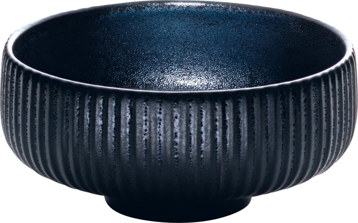 Nara Black - Schüssel rund Relief,  schwarz, 16 cm, 0.71 ltr.