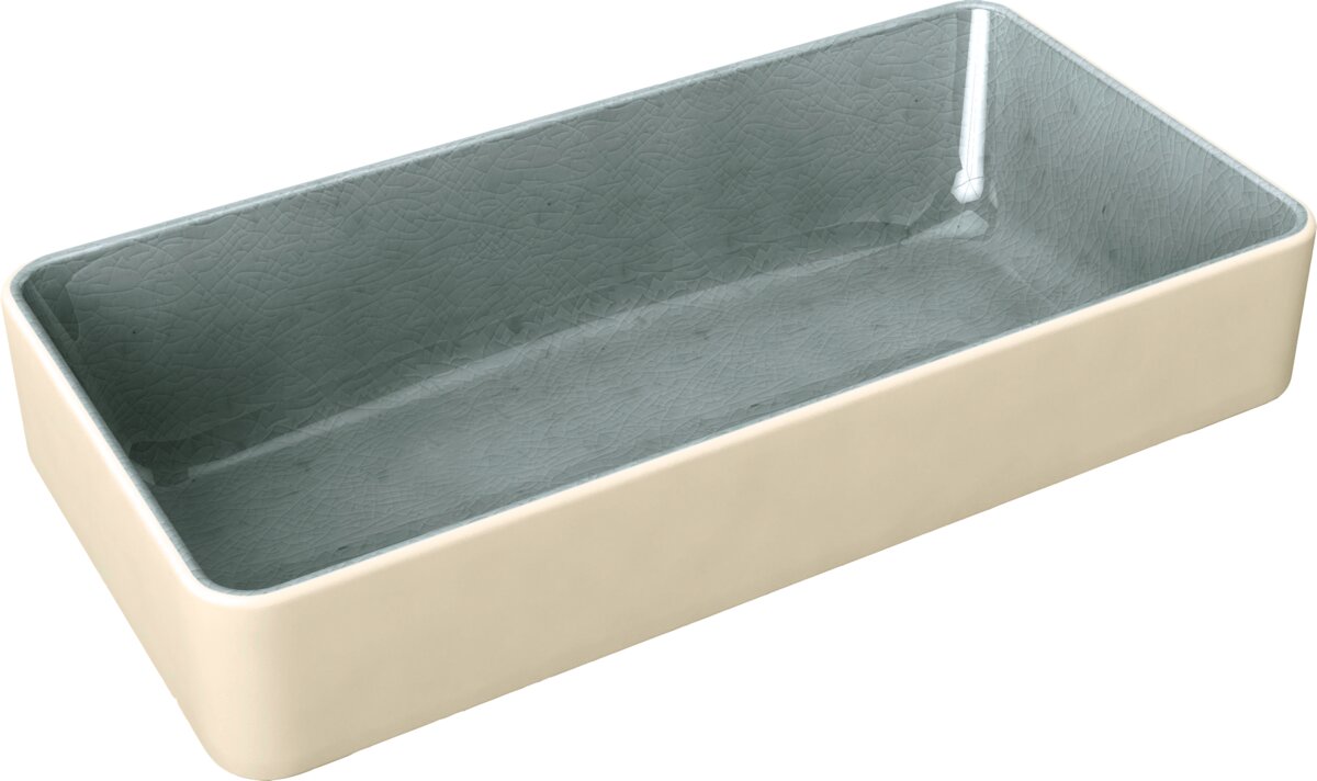 Nara Grey - Schale rechteckig, stapelbar, grau, 18 x 9 cm, 0.42 ltr.