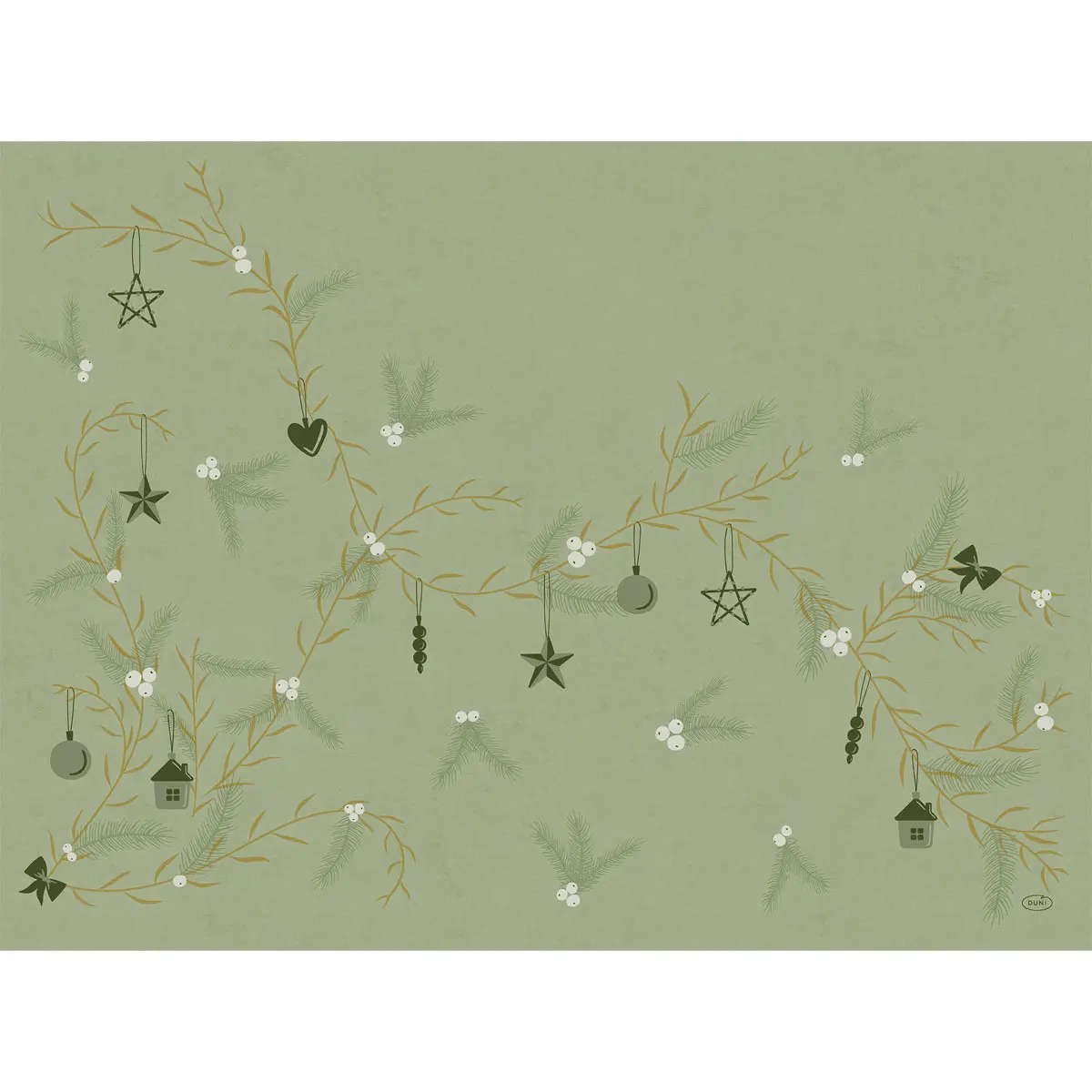 Tischsets BIO Dunicel - Noel pistachio, 30 x 40 cm