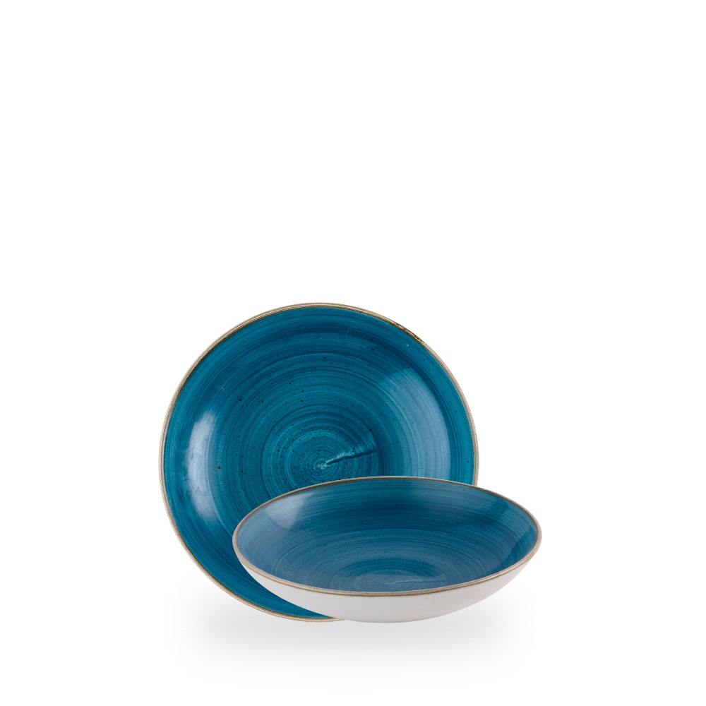 Churchill Stonecast Java Blue Teller Tief Coup 18,2 cm
