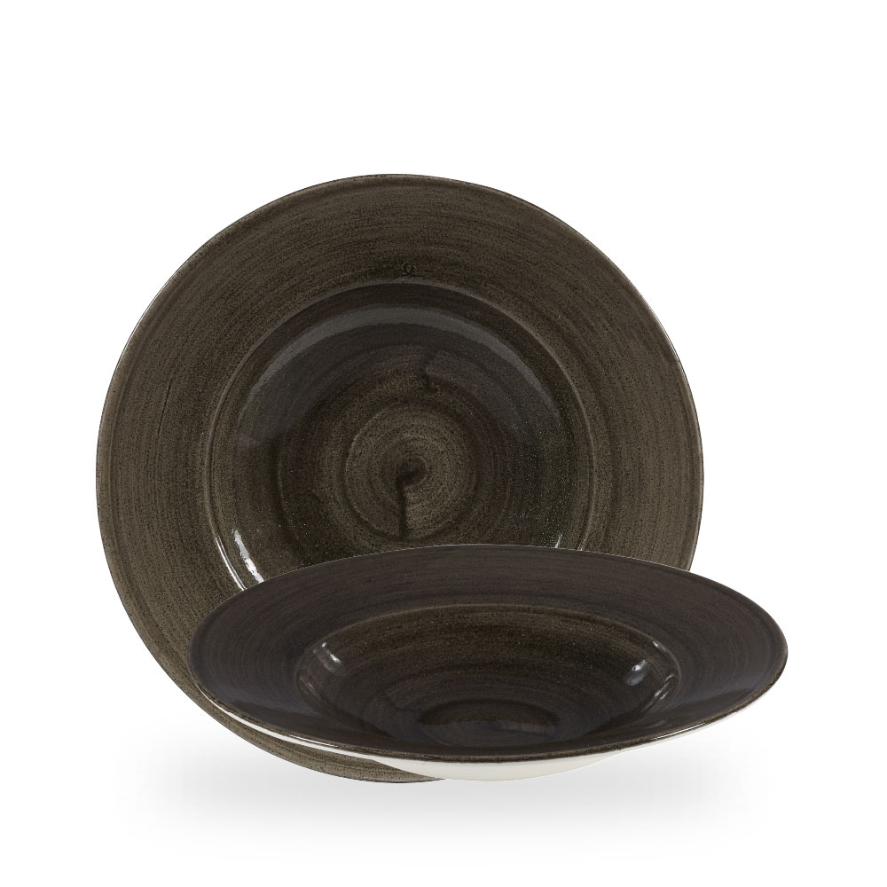 Churchill Stonecast Patina Iron Black Teller Tief 28 cm