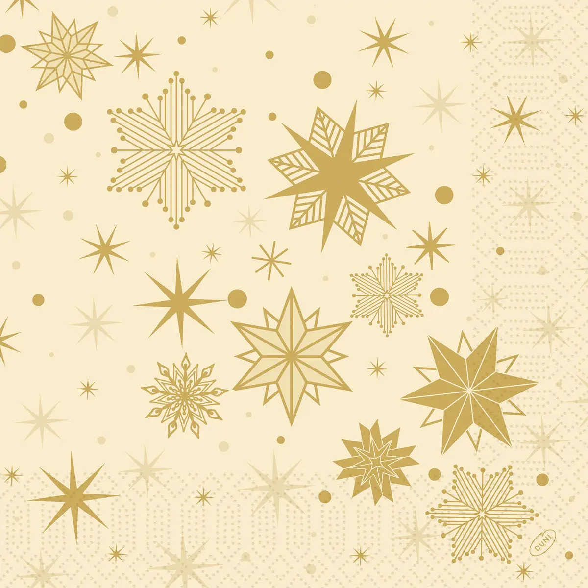 Zelltuchservietten - Stargazing Cream, 40 x 40 cm, 3-lagig, 1/4 Falz