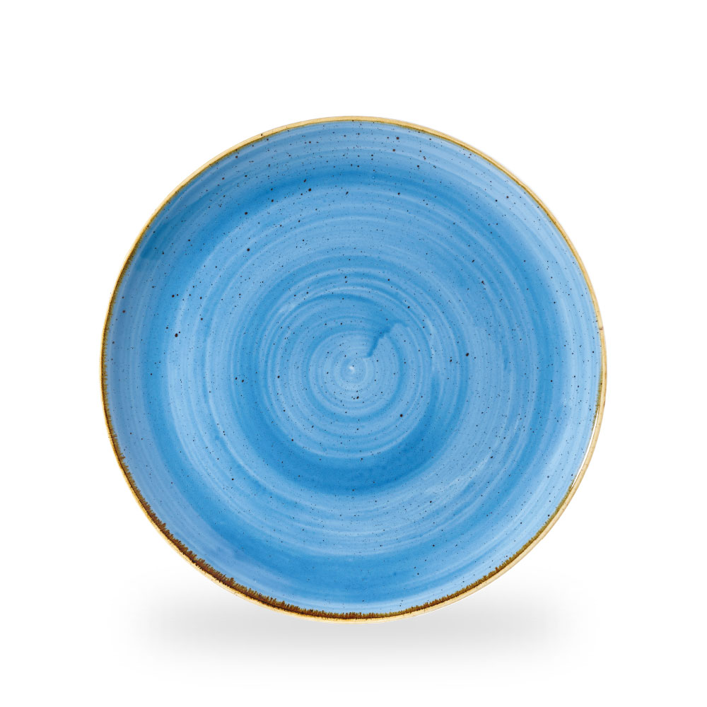 Churchill Stonecast Cornflower Blue Teller Flach Coup 28,8 cm