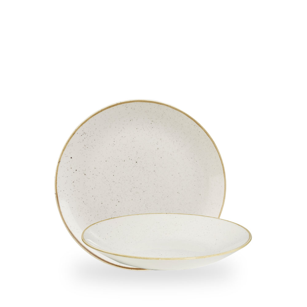 Churchill Stonecast Barley White Teller Tief Coup 22 cm