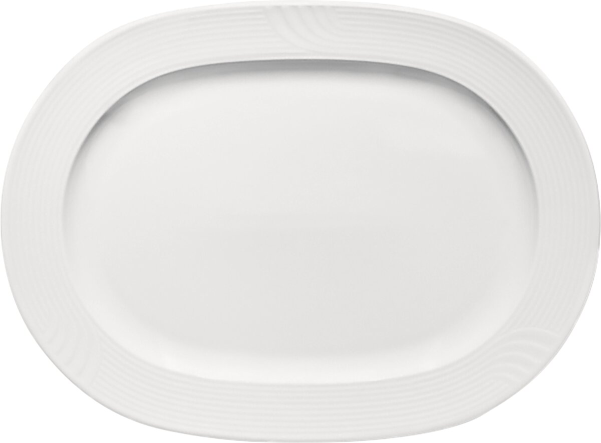 Carat - Platte oval Fahne Relief, 32 x 24 cm