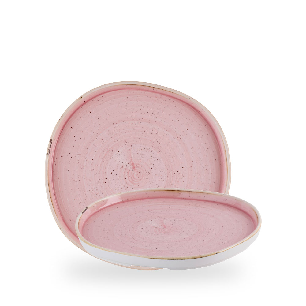 Churchill Stonecast Petal Pink Teller Flach Mit Steilrand Organic 26 cm
