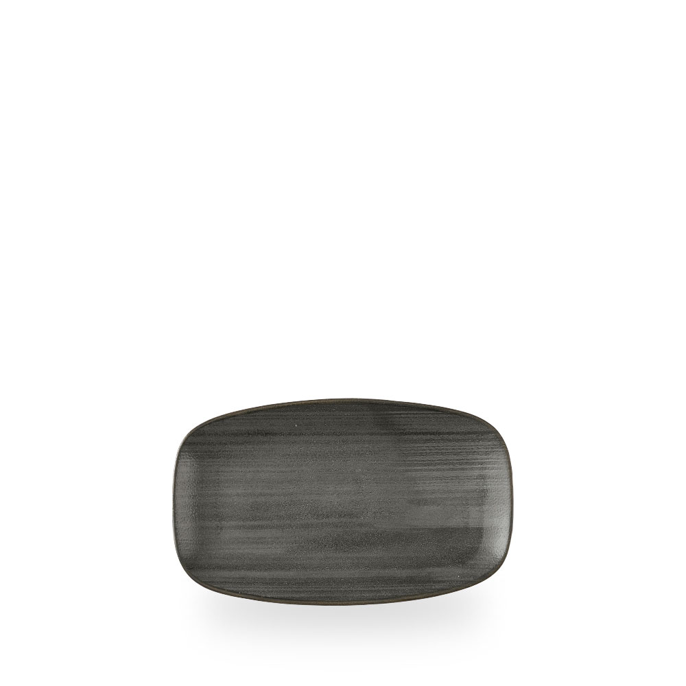 Churchill Stonecast Raw Black Platte Oblong Rechteckig 20 x 12,1 cm