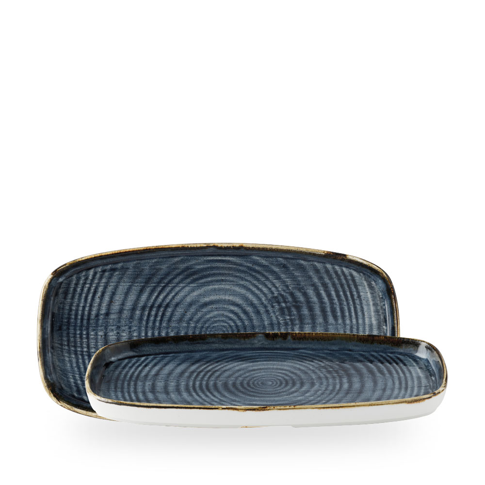 Churchill Stonecast Blueberry Steilrandplatte Oblong 30 x 15,4 cm