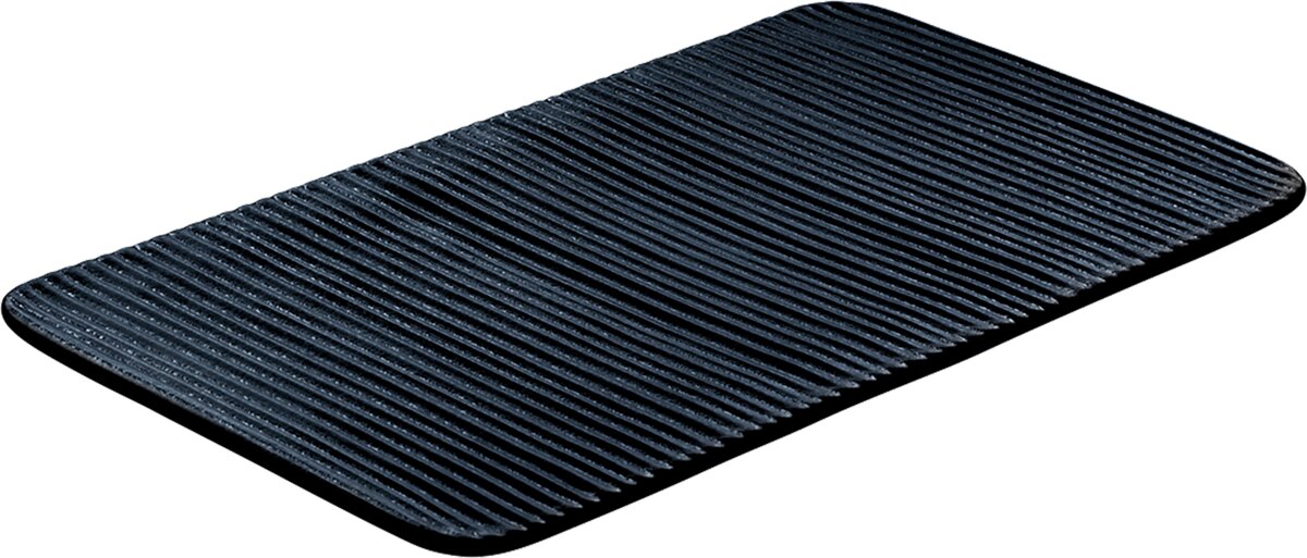 Nara Black - Platte rechteckig Relief,  schwarz, 30 x 18 cm