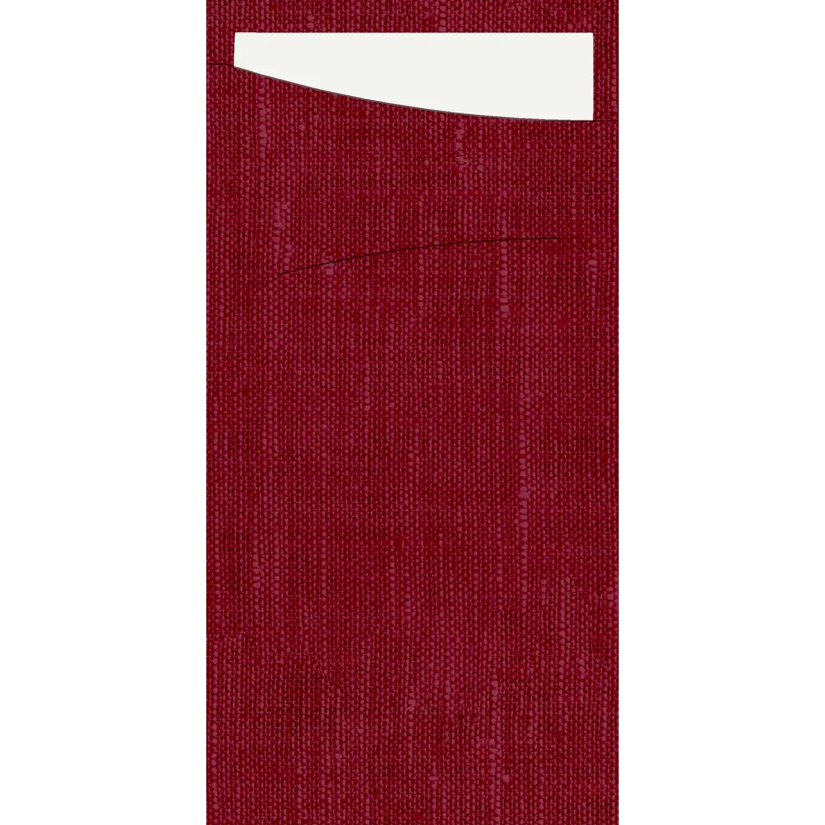 Sacchetto BIO Dunisoft, bordeaux, Serviette weiß, 230 x 115 mm