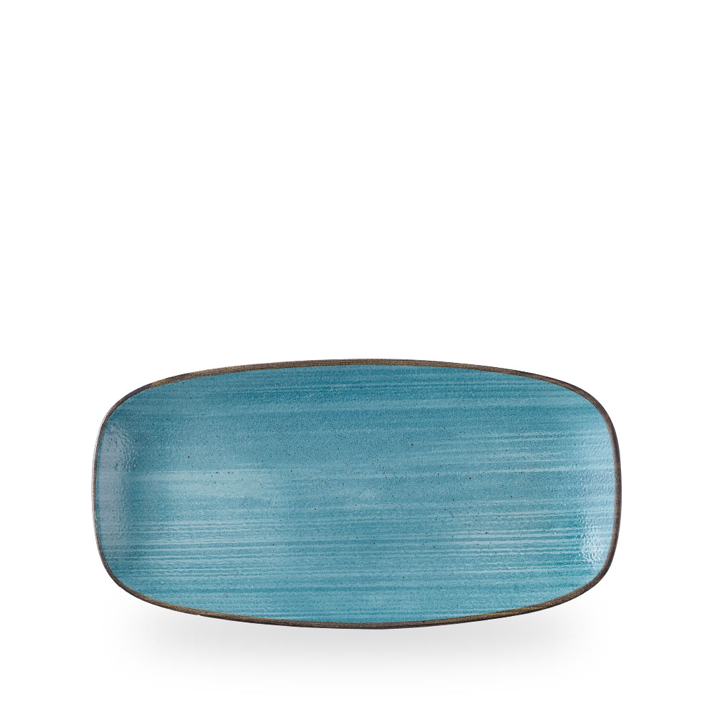 Churchill Stonecast Raw Teal Platte Oblong Rechteckig 29,8 x 15,3 cm