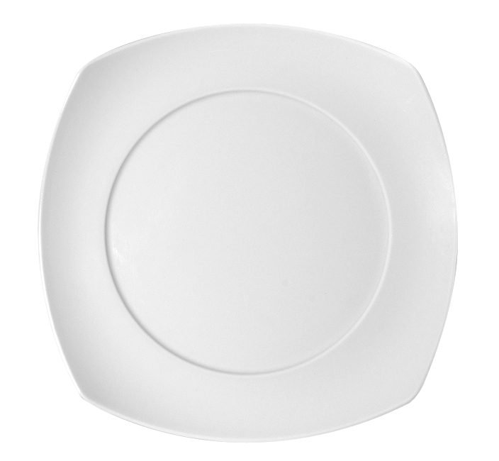 Options - Teller flach coup viereck Spiegel, 27 cm