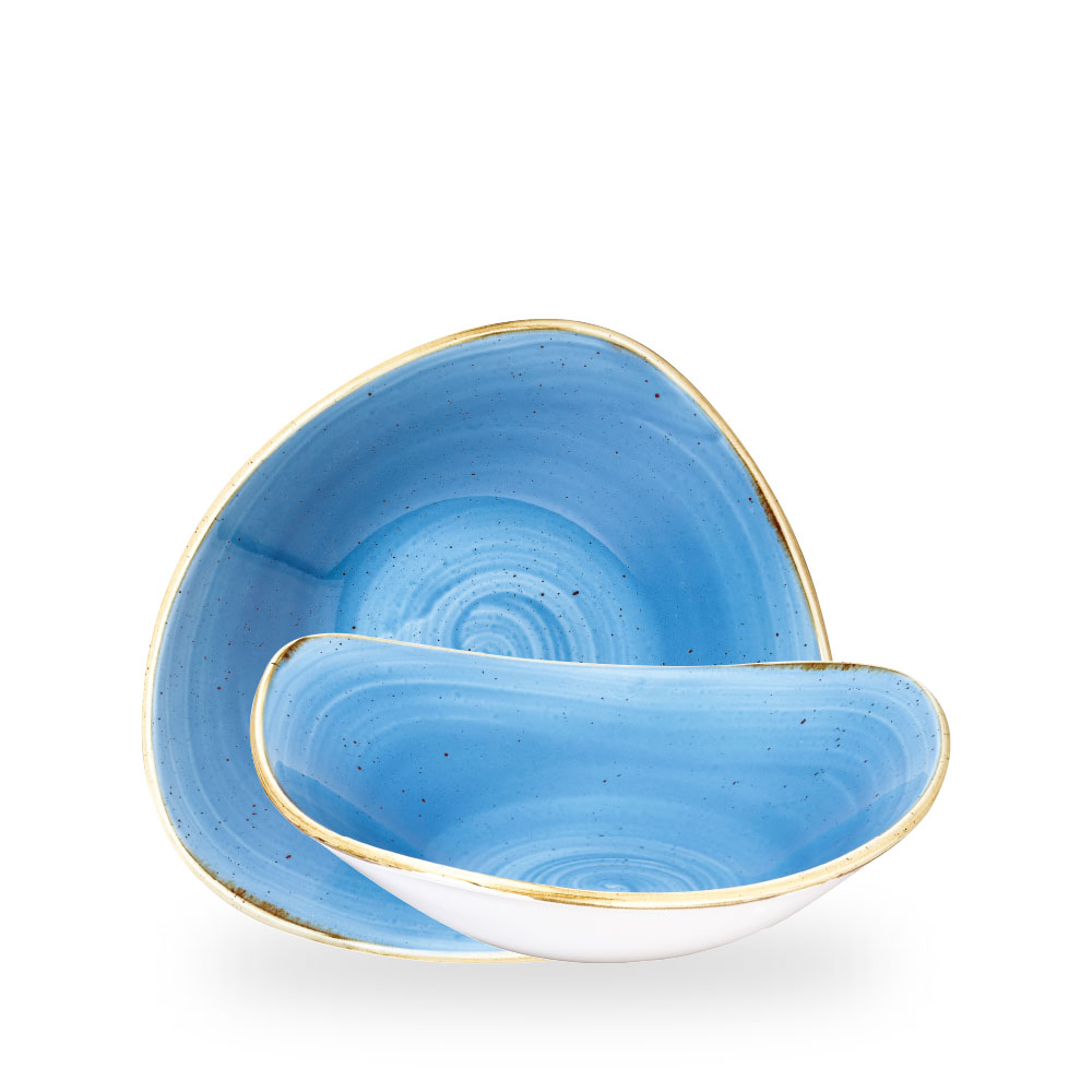 Churchill Stonecast Cornflower Blue Bowl Dreieck.23,5 cm, 60Cl