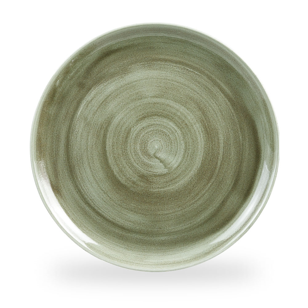 Churchill Stonecast Patina Burnished Green Teller Flach Coup 32,4 cm