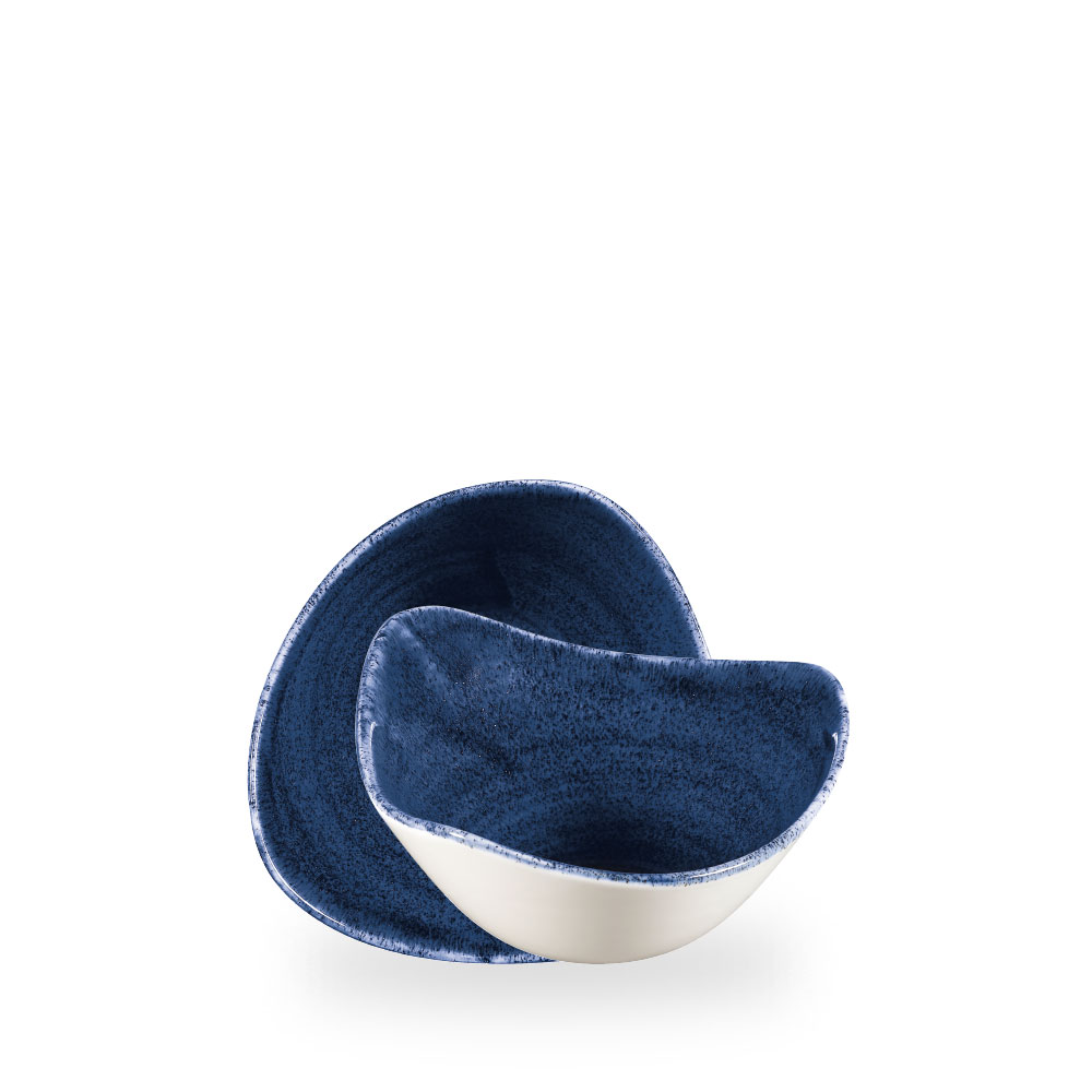 Churchill Stonecast Patina Cobalt Blue Bowl Dreieck.15,3 cm, 26Cl