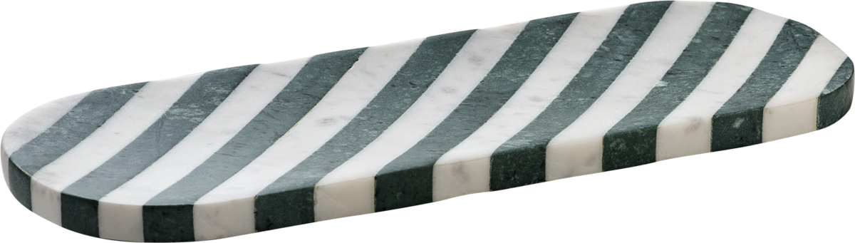 Spotlights - Platte oval white/green 32x12cm