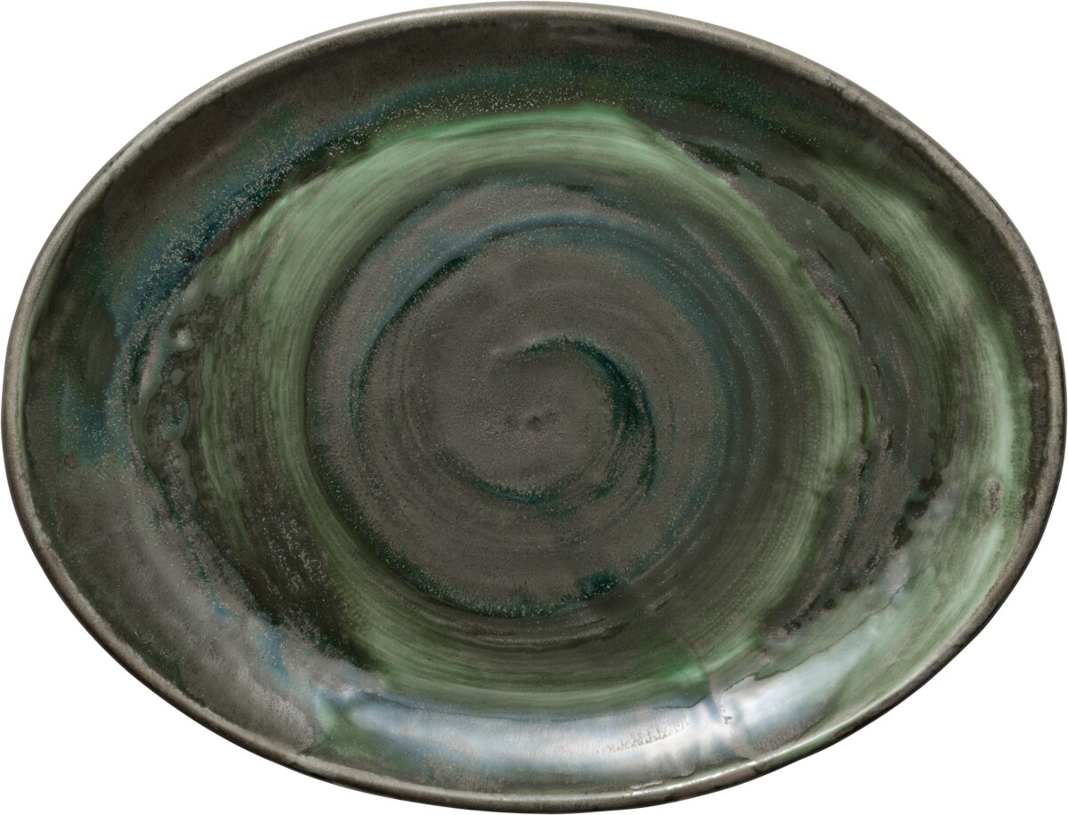 Perfect Match Avocado - Platte oval coup, 31 x 24 cm