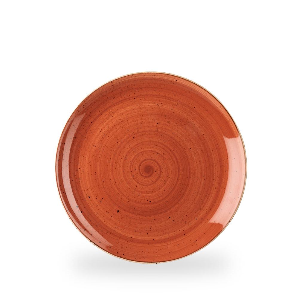 Churchill Stonecast Spiced Orange Teller Flach Coup 26 cm