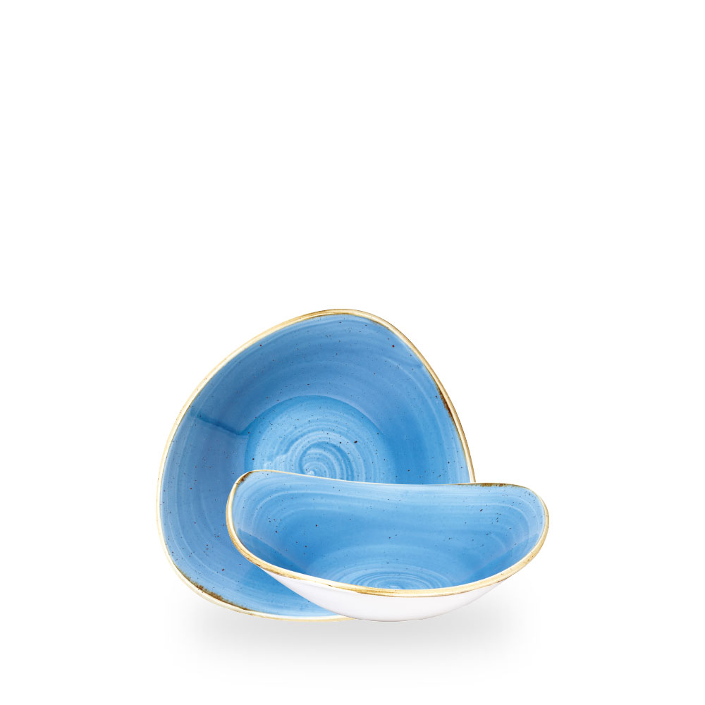 Churchill Stonecast Cornflower Blue Bowl Dreieck.18,5 cm, 37Cl