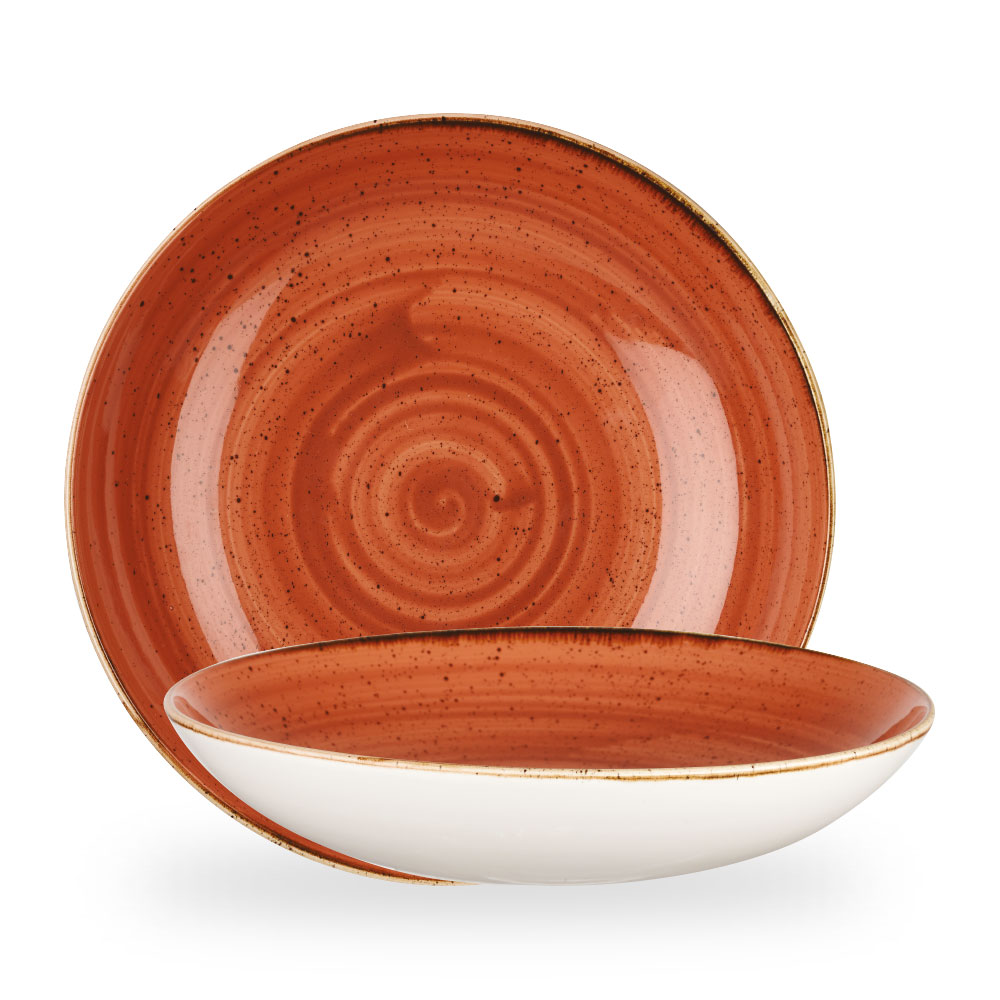 Churchill Stonecast Spiced Orange Teller Tief Coup 31 cm