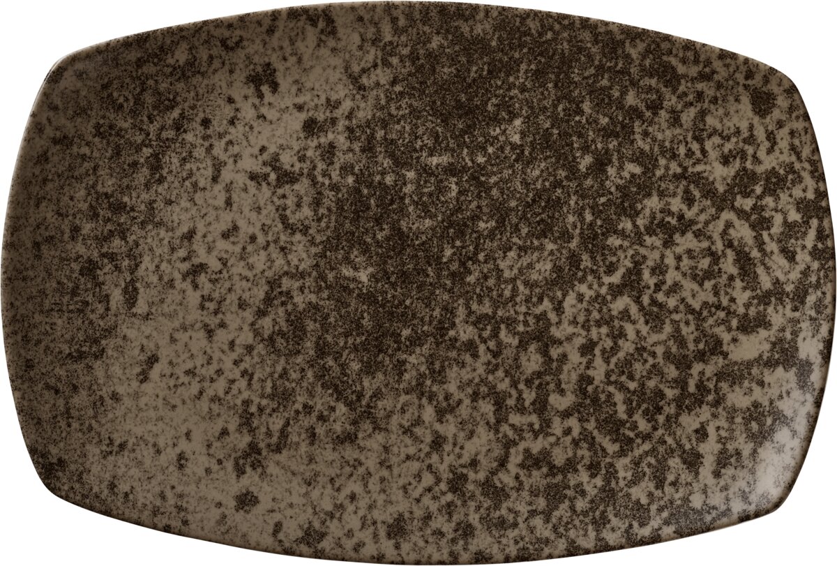 Sandstone Dark Brown - Platte rechteckig coup, 28 x 18 cm