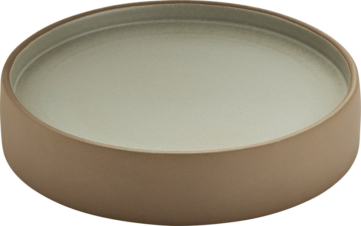 2in1 Beige-Grau - Teller flach, tief rund, 21 cm