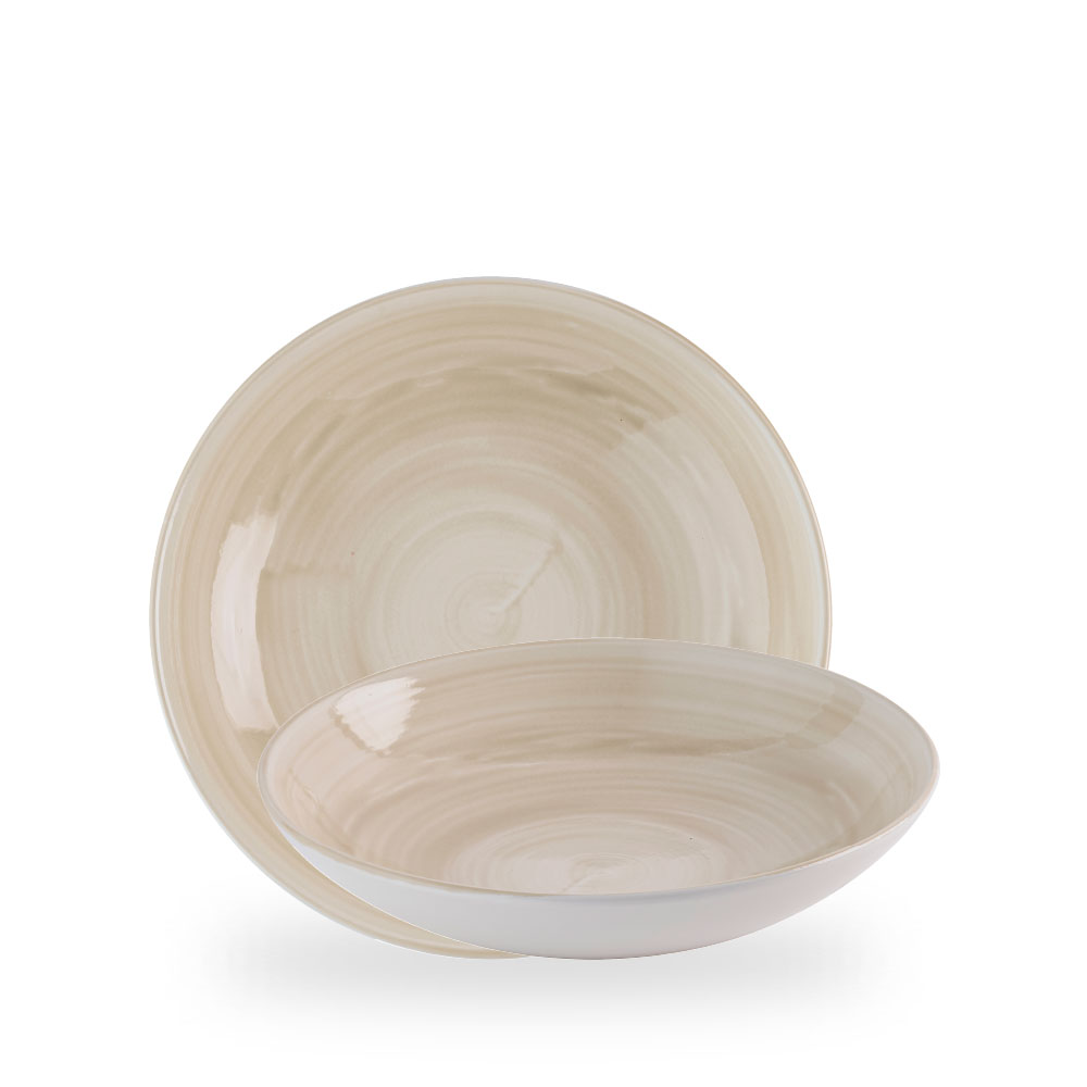Churchill Stonecast Canvas Natural Teller Tief Coup 24,8 cm