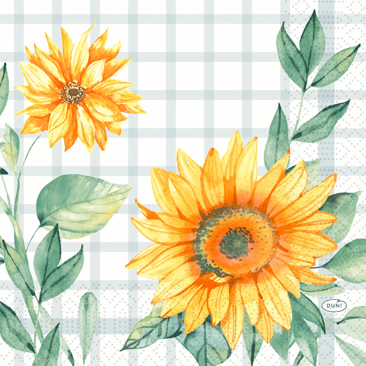 Zelltuchservietten - Sunflower Day, 33 x 33 cm, 3-lagig, 1/4 Falz