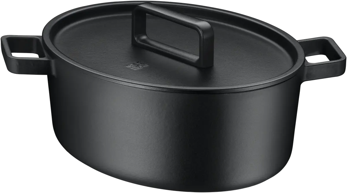 Flavour - Topf mit Deckel oval, 33 x 26 cm, Gusseisen schwarz