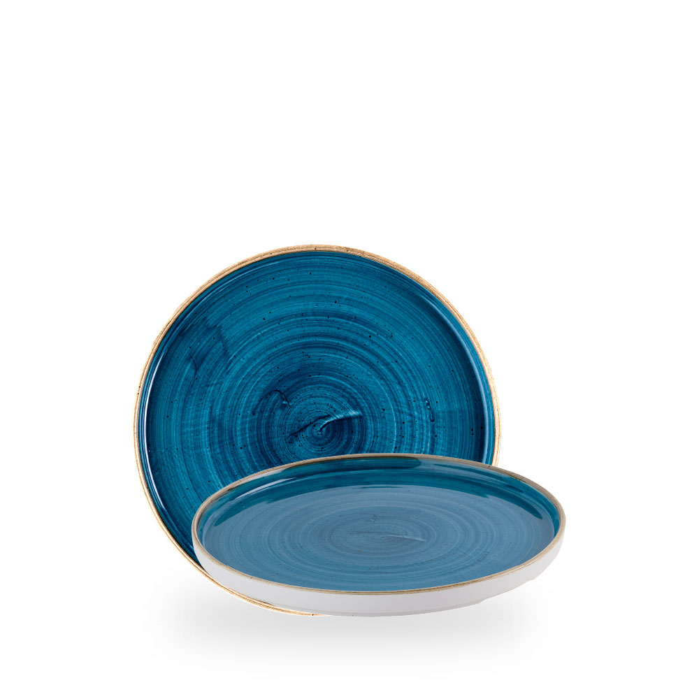 Churchill Stonecast Java Blue Teller Mit Steilrand 21 cm