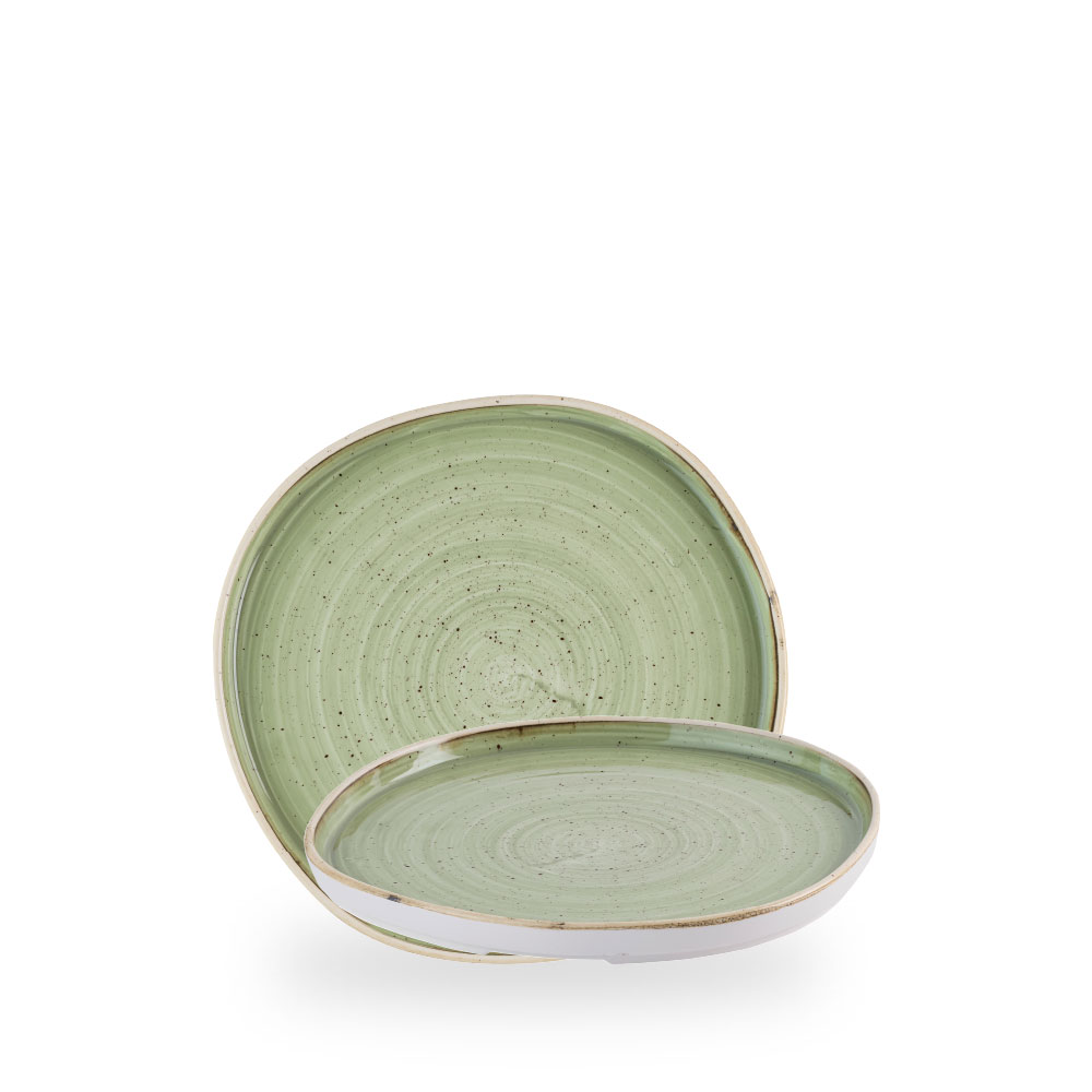 Churchill Stonecast Sage Green Teller Flach Mit Steilrand Organic 21 cm
