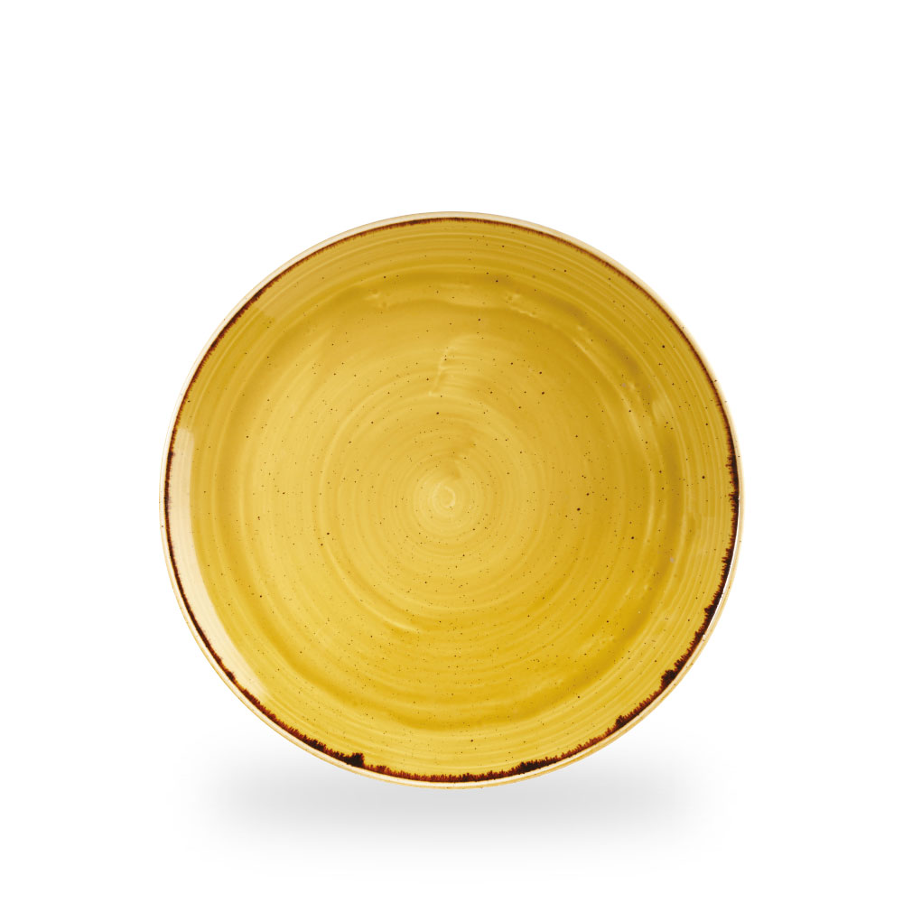 Churchill Stonecast Mustard Teller Flach Coup 26 cm