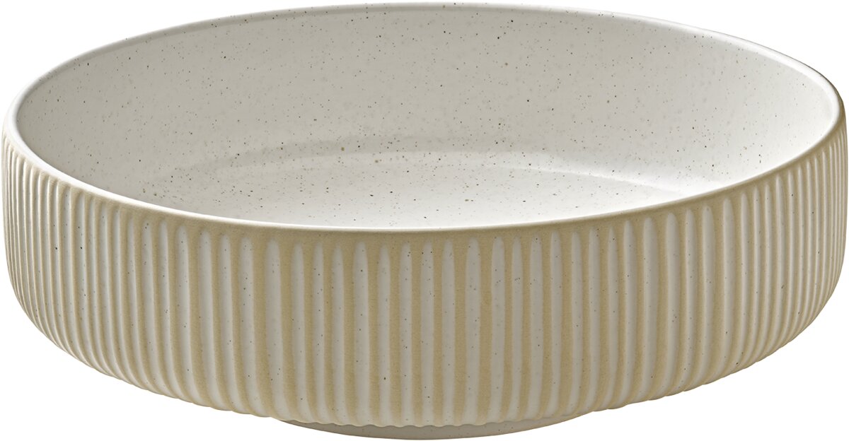 Nara White - Schale rund Relief,  weiß, 12 cm, 0.33 ltr.