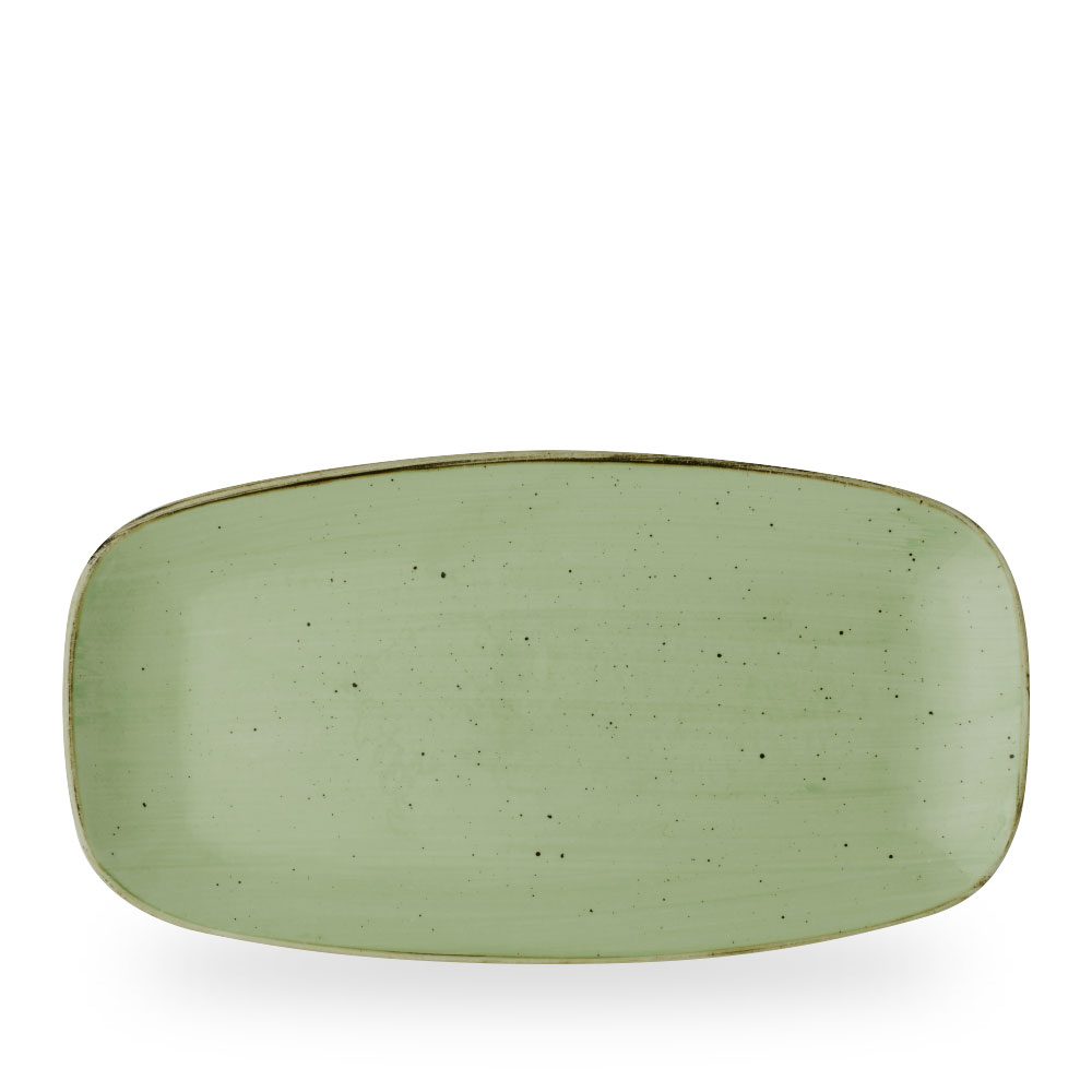 Churchill Stonecast Sage Green Chefs Oblong Platte 35.5 x 18.9 cm